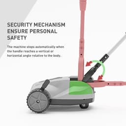 Elektrische Grasmaaier - Machine Grastrimmer - Gazon Onderhoud - Krachtige Borstelloze Motor - 59 x 37 x 24 cm - Grijs — thumbnail 3