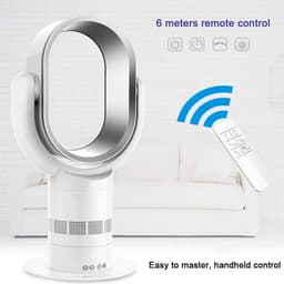 Bladloze Ventilator - Torenventilator Circulator - Ruimte Koelen - 360 Graden Rotatie - 3.2 Kilogram - Zilver — thumbnail 4