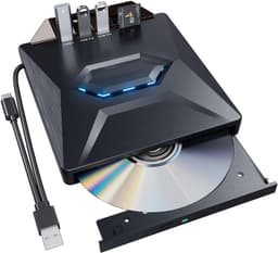 Externe Disc Brander - Draagbare CD/DVD Brander - Data Back-up - 9.5mm Dunne Behuizing — thumbnail 1