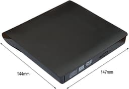 Externe DVD Brander - CD Lezer - Bestanden Archiveren - USB 3.0 Snelheid - Ultra-dun - Zwart — thumbnail 3