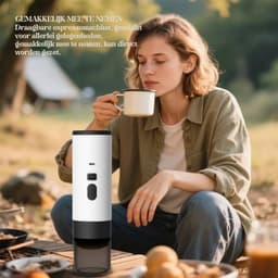 Thuys - Draagbaar Elektrisch Koffiezetapparaat 3-in-1 USB - 15 Bar, 72W - Capsules en Gemalen Koffie - voor Reizen - Auto en Thuis — thumbnail 2