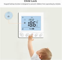 Slimme thermostaat - Temperatuur controller - Verwarming regelen - Wifi app bediening - 16A/3A - Wit — thumbnail 5