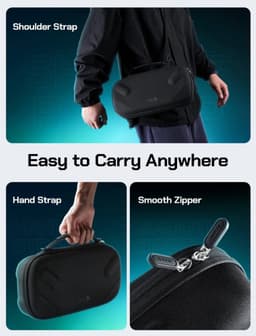 JSAUX Double-Decker Travel Case voor ROG Xbox Ally X & ROG Xbox Ally - Dubbele Opberglaag - Schokbestendig - Zwart - BG0136 — thumbnail 4