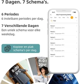 Slimme Thermostaat WiFi – Programmeerbaar – App & Spraakbediening – Werkt op 3 AA Batterijen – Voor CV Ketel — thumbnail 5