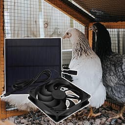 Zonneventilator - Afvoerventilator Koelventilator - Schuur Ventileren - Waterdicht ABS Materiaal - 140 x 140 x 2.5 cm - Zwart — thumbnail 4