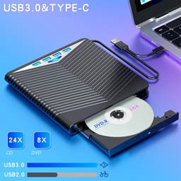 Externe Schijflezer Hub - USB C Lezer - Gegevens Beheer - 7 Poorten - 157 cm - Zwart — thumbnail 2