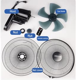 Industriële Wandventilator - Wandmontage Ventilator - Ruimte Koelen - Stille Werking - 16 inch - Groen — thumbnail 2