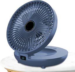Wandventilator Bureauventilator - Stille Ventilator Mini Ventilator - Verfrissing Binnen - Dubbel Doel Montage - 19 cm - Blauw — thumbnail 5