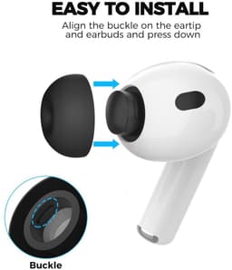 2 Pack Siliconen Small (S) Dopjes Oordopjes Vervanging Tips Geschikt voor AirPods Pro (3e Generatie) — thumbnail 4