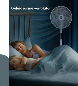 Livista Statiefventilator - Met Afstandsbediening - Staande Ventilator - 112 cm Hoog - 8 Snelheden - Timer - 90° Oscillerend - 40° Kantelbaar - Wit — thumbnail 5