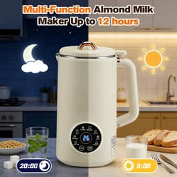 SnelShoppen - Nut Milking Machine 1000 ml - 8-in-1 Plantaardige Melk Machine - Automatische Warmhoudfunctie en Zelfreinigend - Multifunctionele Oat Mi — thumbnail 3