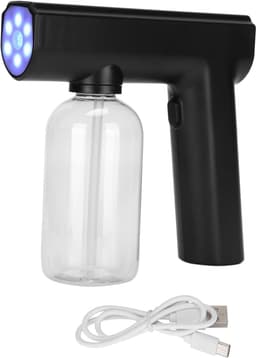 SnelShoppen - Draadloze Steam Gun - Elektrische Vernevelaar - Nano Spray Gun - Oplaadbare Water Spray Nebulizer - Ergonomisch en Lichtgewicht - Zwart — thumbnail 1