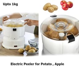 Elektrische Aardappelschilmachine - Automatische Schilder - Snel Groenten Schillen - Moeiteloos met Container - 1 kg Capaciteit - Wit — thumbnail 5