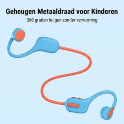 X12 - Draadloze Kinderkoptelefoon - Koptelefoon Kind - Bone Conduction Headphone - Bluetooth - Veilig Volume 85 dB - On ear - 6 uur batterij - IPX5 - Voor Tablet, Laptop, School & Online Les - Zwart — thumbnail 4