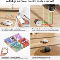 LEFANT M3L - Robotstofzuiger met dweilfunctie en automatisch leegstation - 12.000 Pa zuigkracht - Alles-in-één station - Automatisch dweilen en drogen - App-bediening - Voor dierenhaar — thumbnail 2