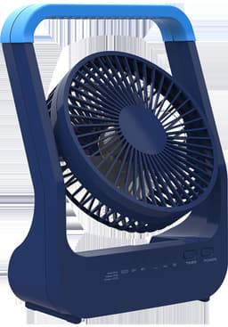 USB-bureauventilator met 20000 mAh-batterij, kleine tafelventilator, verstelbare kop met 3 snelheden, 180° draaibaar, voor thuis, op het bureau in de slaapkamer en op een buitentafel. — thumbnail 1