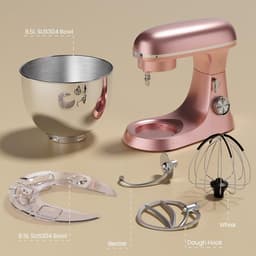 Keukenmachine - Mixer Kom - Bakken En Mixen - Krachtige Planetaire Beweging - 8.5 Liter Kom - Roze — thumbnail 3