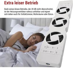 Radiator ventilator set van 2 stil met temperatuursensor voor betere warmteverdeling en energiebesparing 36 m³/h — thumbnail 4
