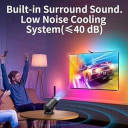 Mini-projector met WiFi en Bluetooth, 1080p Full HD draagbare projector, 270° verstelbaar, video filmprojector voor Android laptop PC smartphone — thumbnail 5