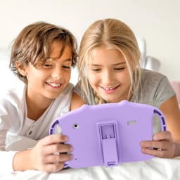 SnelShoppen - Kids Tablet 7 Inch Android Tablet voor Kinderen met WiFi Quad Core 32GB ROM Dual Camera Parental Control Kindvriendelijke Hoes (Paars) — thumbnail 5