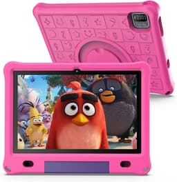 SnelShoppen - Kindertablet 10.1 inch - 64GB, 3GB RAM - Geschikt voor kinderen 3 jaar en ouder - Met games en ouderlijk toezicht - Roze - Met beschermi — thumbnail 1