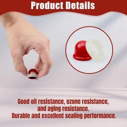 SnelShoppen - 6 Stuks 694394 Carburetor Primer Pear Brandstof Priming Pear voor Grasmaaier en Benzinezaag, 23 mm, Hoogwaardige Rubber en Plastic, Rood — thumbnail 3