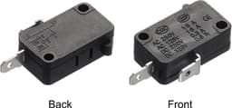 SnelShoppen - QUARKZMAN Magnetron Deur Schakelaar Vervangingsonderdelen 16A voor Magnetron en Rijstkoker, 2 Normaal Gesloten Zwart, Pack van 2 — thumbnail 4