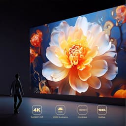 SnelShoppen - Slimme Beamer Native 1080P FHD met 4K Ondersteuning | Android 13, Auto Focus/Keystone, 800 ANSI Lumen, Google CTS Gecertificeerd, Compat — thumbnail 5