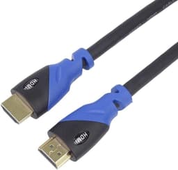 Thijox - Premium 4K HDMI 2.0b Kabel 2m - UHD 2160p @60Hz, 3D, ARC, HDCP - Vergulde Stekker, Zwart-Blauw PVC-Connector - Ideaal voor TV, Beamer en Gami — thumbnail 1