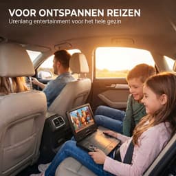 Lenco Draagbare DVD Speler BRP-1150BK - 11.5 inch scherm - Draaibaar - Oplaadbare Accu en 12V stroomkabel - Zwart — thumbnail 2
