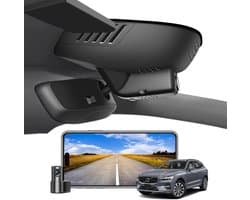 SnelShoppen - 4K+1080P Dashcam Auto Voor en Achter, OEM-Look, Compatibel met Volvo XC60 2022-2026, Loop-opname, G-sensor, WiFi & App, 128 GB Kaart