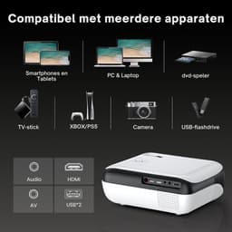 VLSelect® Beamer mini - Projectie scherm - Thuisbioscoop — thumbnail 2