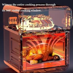 Tafeloven Airfryer - Heteluchtoven Combinatie - Gelijkmatig Koken - Dubbele Temperatuurzones - 15 Liter - Zwart — thumbnail 3