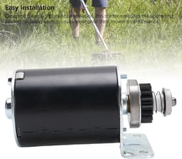 Grasmaaier Startmotor - Starter motor Vervangende motor - Gazon Onderhoud - Stalen Tandwiel 16 Tanden - ca. 169.5x1335 mm - Zwart — thumbnail 2