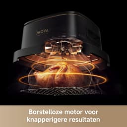 Heteluchtfriteuse - Airfryer - Gezond Koken - Volledig glazen interieur - 65 Liter - Zwart — thumbnail 5