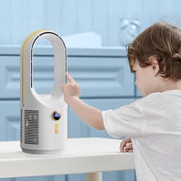 Bladeless Tafelventilator - Luchtverdeler USB - Persoonlijke Koeling - Stille Werking - 32 cm Hoog - Wit — thumbnail 3