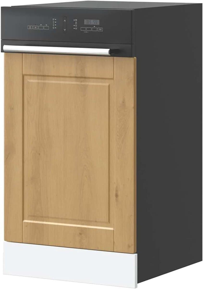 Vaatwasserpaneel - Frontpaneel Vaatwasser - Keuken Integratie - Houtlook Eiken Design - 45x1.5x67 cm - Eiken — afbeelding 1