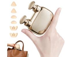 SnelShoppen - Mini Massagepistool Draagbaar Sportmassageapparaat, Compact Massagepistool voor Spierherstel, Thuis, Kantoor, Sport, Zwart/Goud