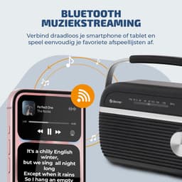Denver FM Radio Retro - Noodradio / Noodpakket - Werkt op batterij of netstroom - Keukenradio - Draagbare Radio - TRB67B — thumbnail 4
