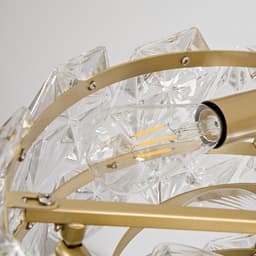 COVREO Plafondventilator met verlichting 50 cm goud glas, 6 snelheden — thumbnail 2