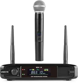 Draadloze microfoon - Vonyx VM42H - UHF Microfoon set met tuner - Zang microfoon — thumbnail 1
