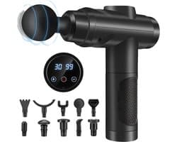 LNMsolutions® Massage Gun - Massage Apparaat - Massage Pistool - Zwart - 28cm x 24cm x 7cm