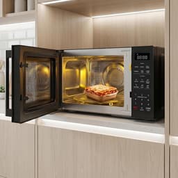 Combimagnetron met Airfryer - Heteluchtoven Grill - Snel Koken - 4-in-1 Functie - 23 Liter - Zwart — thumbnail 3
