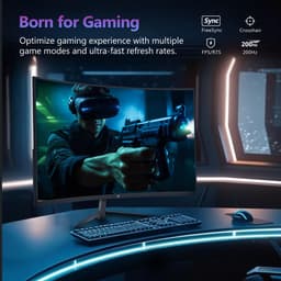 Z-EDGE 27-inch Curved Gaming Monitor UG27 - FHD 1920x1080P - 200Hz - MPRT 1ms - HDMI 2.0 & DisplayPort 1.4 - Zwart — thumbnail 2