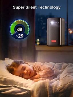 Byintek - P70 - Beamer - Projector Beamer - Mini Meamer - 960x540dpi - 20W - DLP Automatische focus - met WiFi - 300 ANSI Lumens - Zwart — thumbnail 2