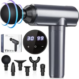 Lìon® Massagengun - Massage Pistool - Massage Gun - Grijs - 19cm x 18cm x 6cm — thumbnail 1