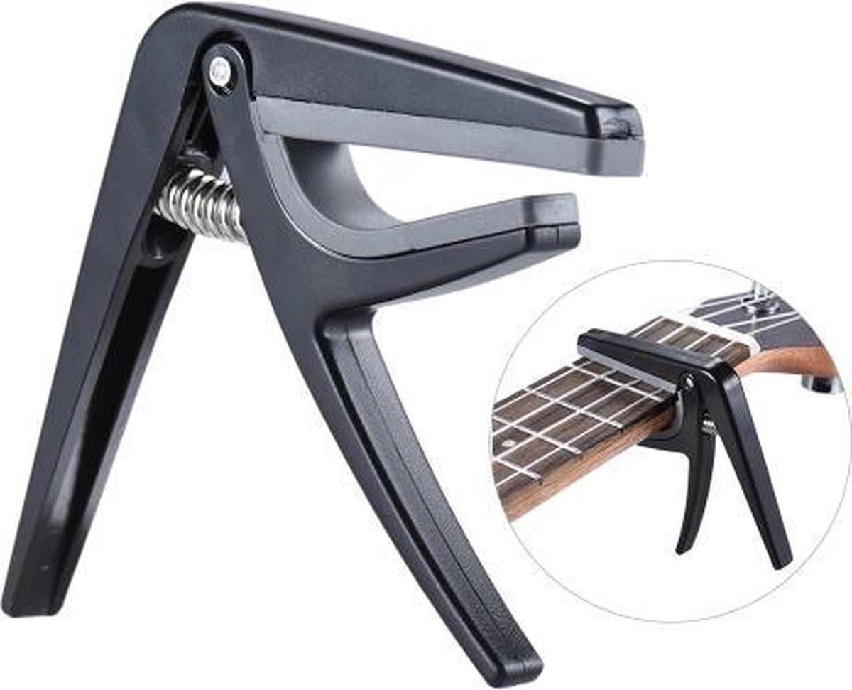 Capo voor ukulele, mandoline en banjo zwart — afbeelding 1