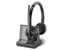 Plantronics Savi W8220/A, UC Duo Headset Zwart
