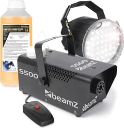 Rookmachine en stroboscoop - BeamZ LED stroboscoop + S500 rookmachine 500W met extra 250ml rookvloeistof (500ml totaal) — thumbnail 2