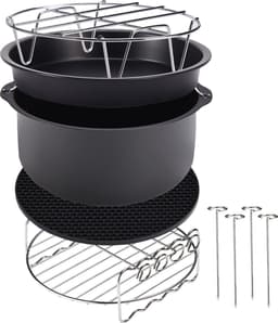Monzana Heteluchtfriteuse Accessoires - Set 9-delig Metaal – Zwart — thumbnail 5
